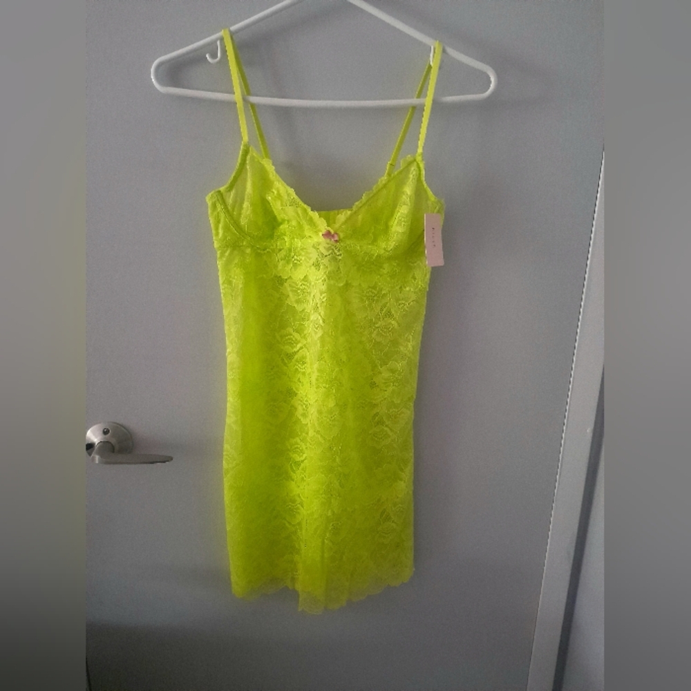 Blush Neon Lace Slip Smal NWT